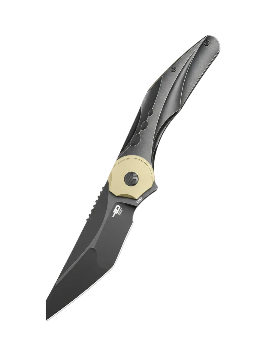 Bestech Excentrxc BT2412B M390 Blade Titanium Handle Frame Lock Folding Knife
