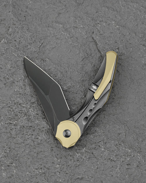 Bestech Excentrxc BT2412B M390 Blade Titanium Handle Frame Lock Folding Knife