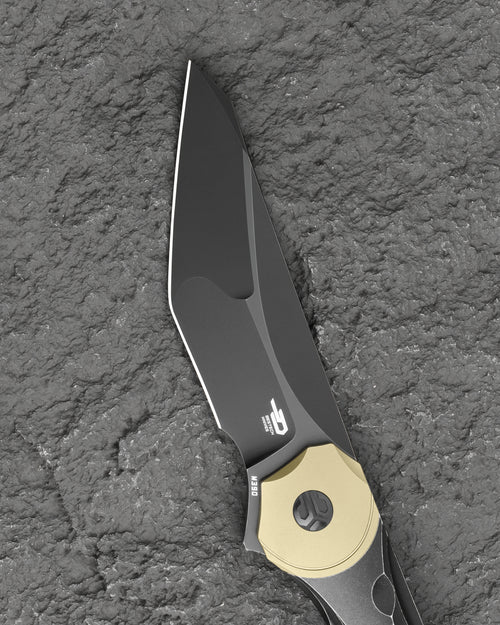 Bestech Excentrxc BT2412B M390 Blade Titanium Handle Frame Lock Folding Knife