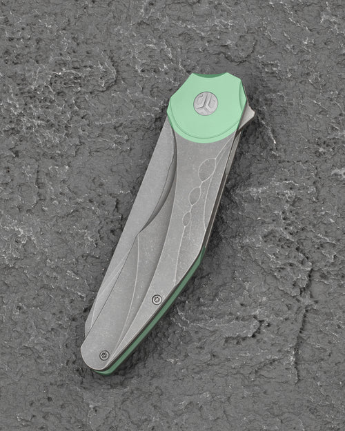 Bestech Excentrxc BT2412C M390 Blade Titanium Handle Frame Lock Folding Knife