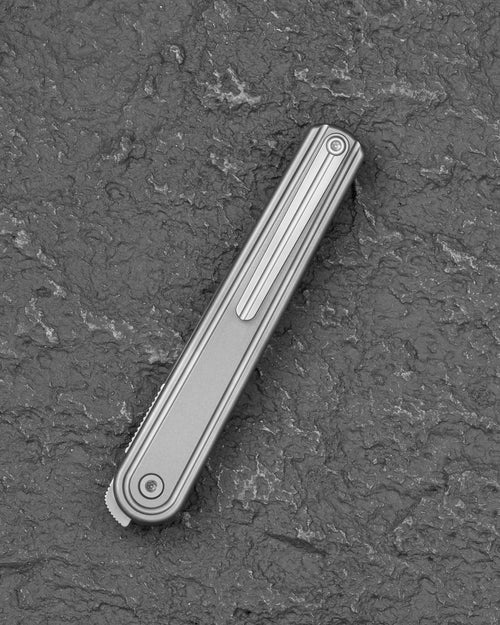 Bestech INK BT2502A MagnaCut Blade Silver Titanium Handle Liner Lock Folding Knife