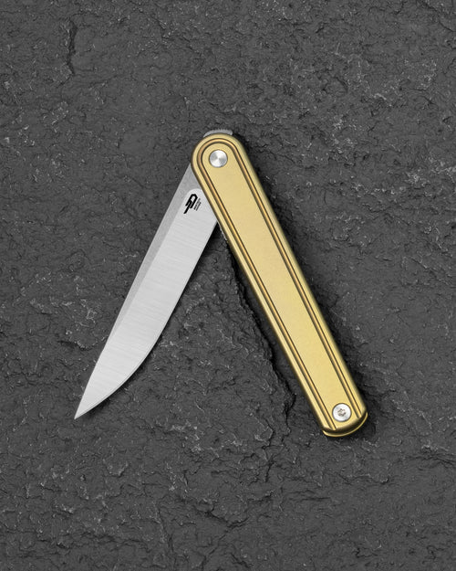 Bestech INK BT2502B MagnaCut Blade Bronze Titanium Handle Liner Lock Folding Knife