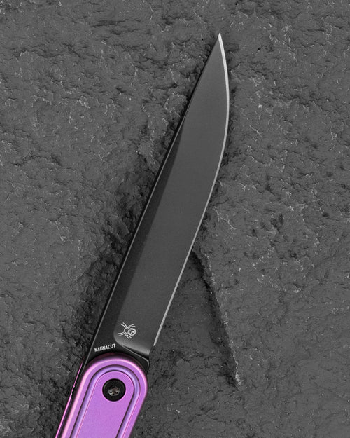 Bestech INK BT2502C MagnaCut Blade Purple Titanium Handle Liner Lock Folding Knife