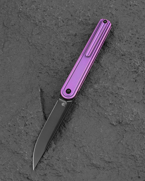 Bestech INK BT2502C MagnaCut Blade Purple Titanium Handle Liner Lock Folding Knife