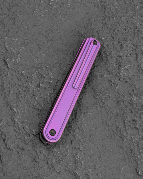 Bestech INK BT2502C MagnaCut Blade Purple Titanium Handle Liner Lock Folding Knife