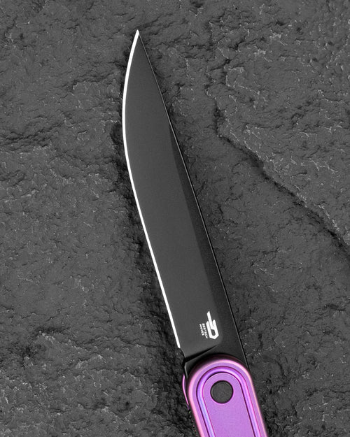 Bestech INK BT2502C MagnaCut Blade Purple Titanium Handle Liner Lock Folding Knife