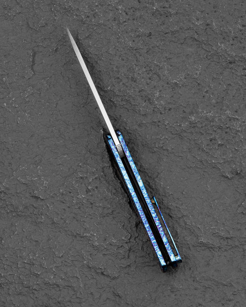 Bestech INK BT2502E MagnaCut Blade Anodizing Titanium Handle Liner Lock Folding Knife