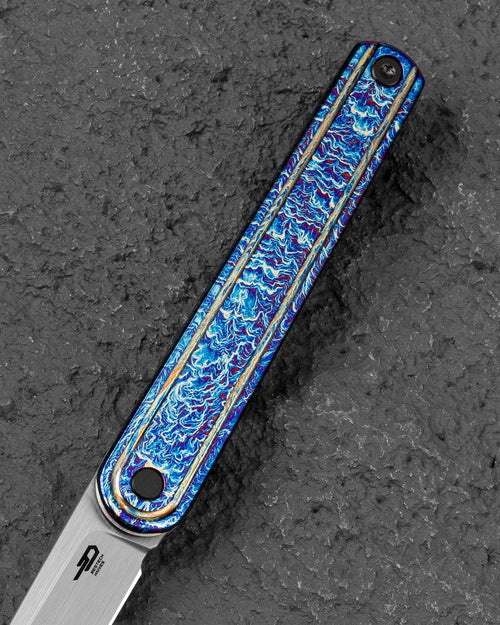 Bestech INK BT2502E MagnaCut Blade Anodizing Titanium Handle Liner Lock Folding Knife