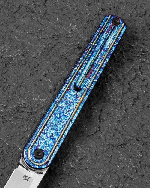 Bestech INK BT2502E MagnaCut Blade Anodizing Titanium Handle Liner Lock Folding Knife