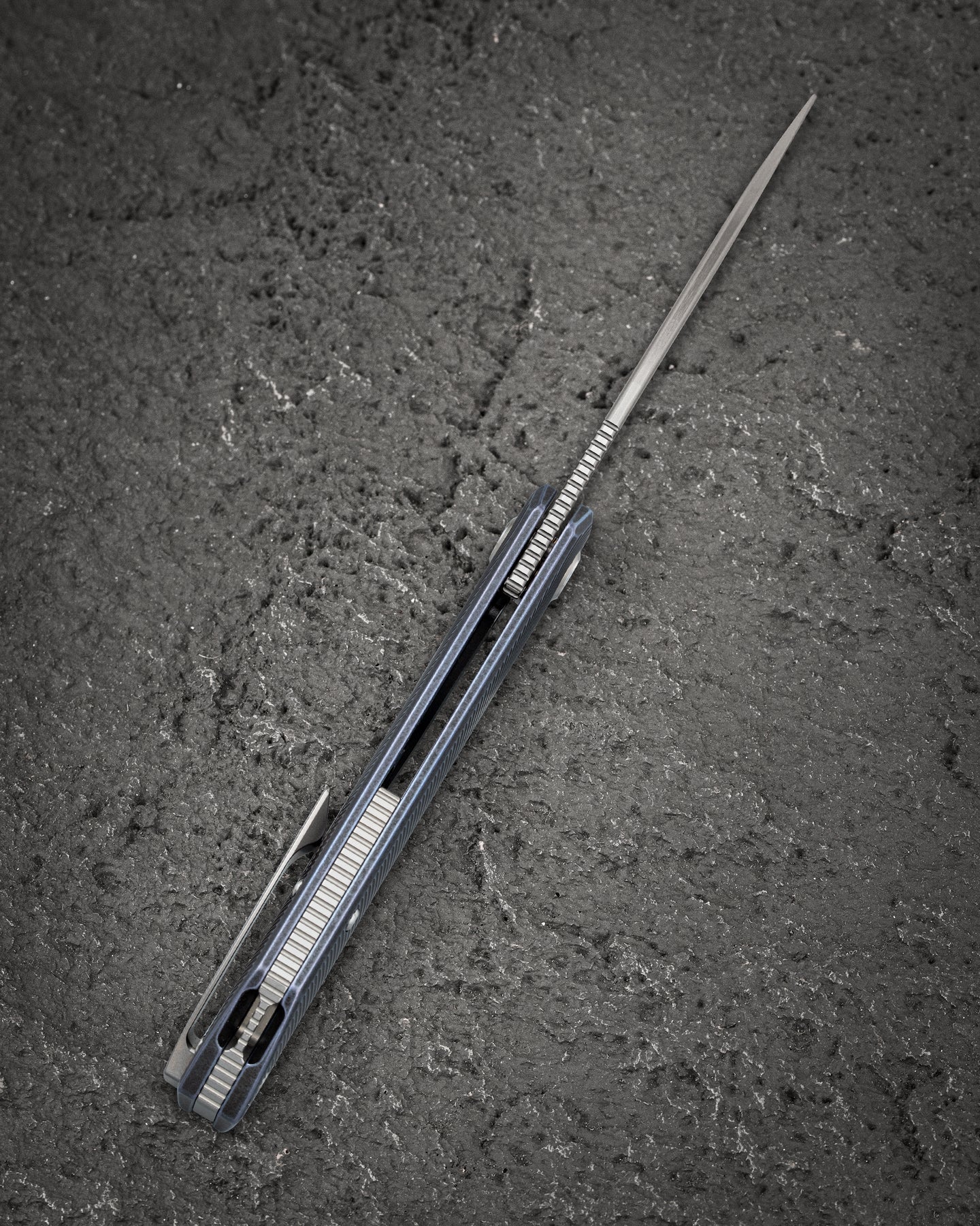 Bestech Taipan BT2503D-L (Left-Hand Version) Hollow Grinds MagnaCut Blade Titanium Handle Frame Lock Folding Knife