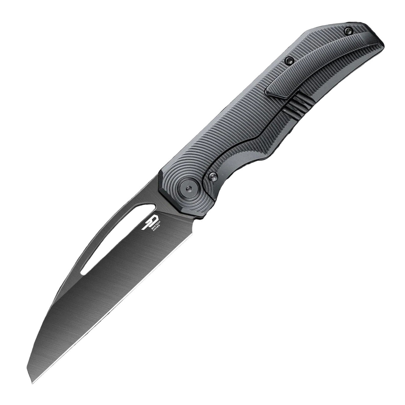 Navaja plegable Bestech Taipan BT2503E-L (versión para zurdos) con seguro de armazón, cachas de titanio y hoja MagnaCut con vaciado cóncavo
