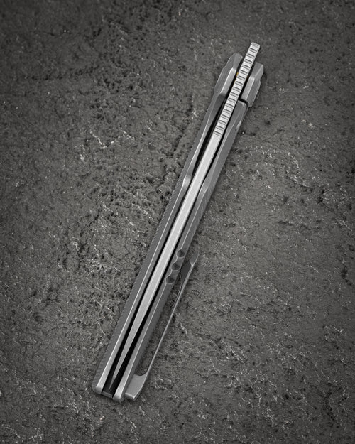 Bestech Taipan BT2503F-L (Left-Hand Version) Hollow Grinds MagnaCut Blade Titanium Handle Frame Lock Folding Knife