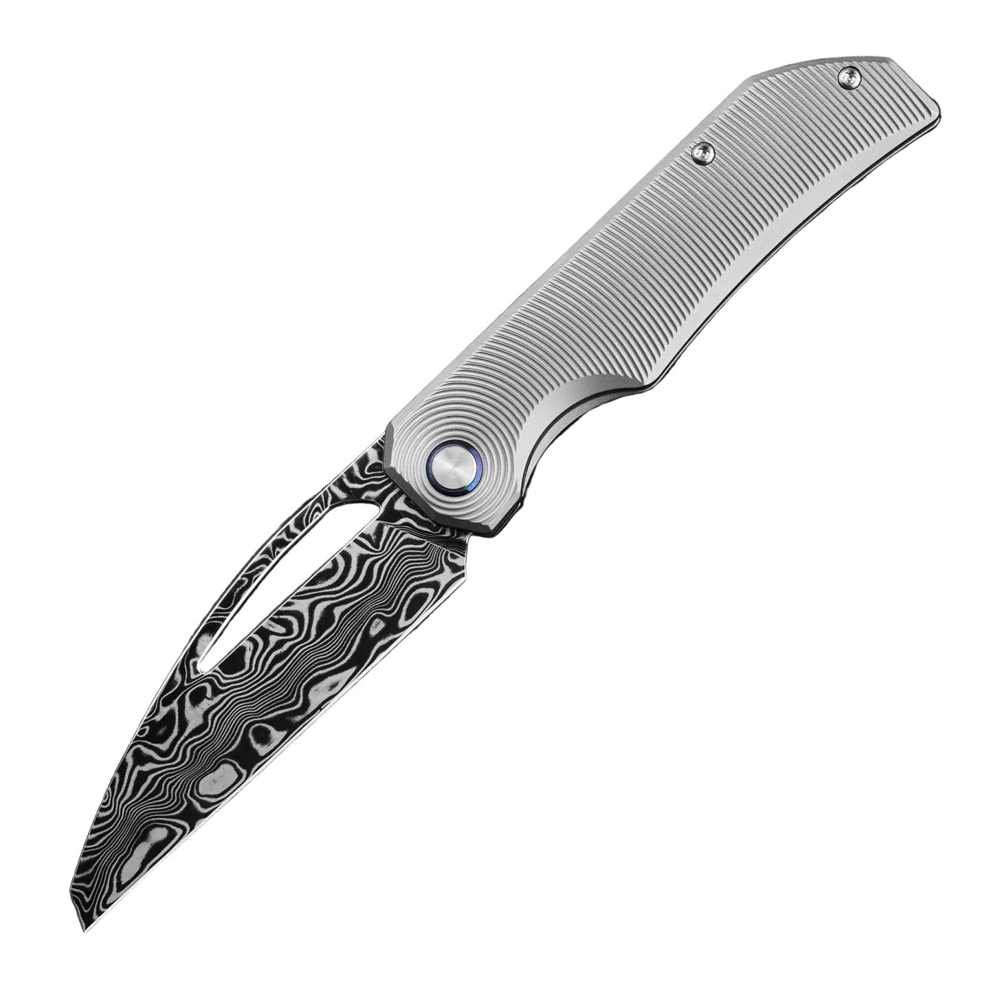 Bestech Taipan BT2503G Damascus Blade Titanium+Timascus Handle Frame Lock Folding Knife