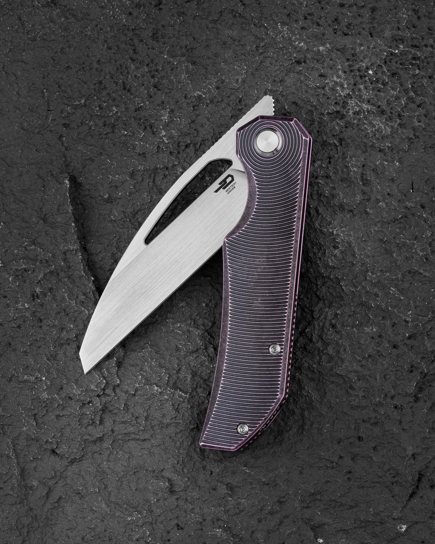 Bestech Taipan BT2503H Hollow Grinds MagnaCut Blade Titanium Handle Frame Lock Folding Knife