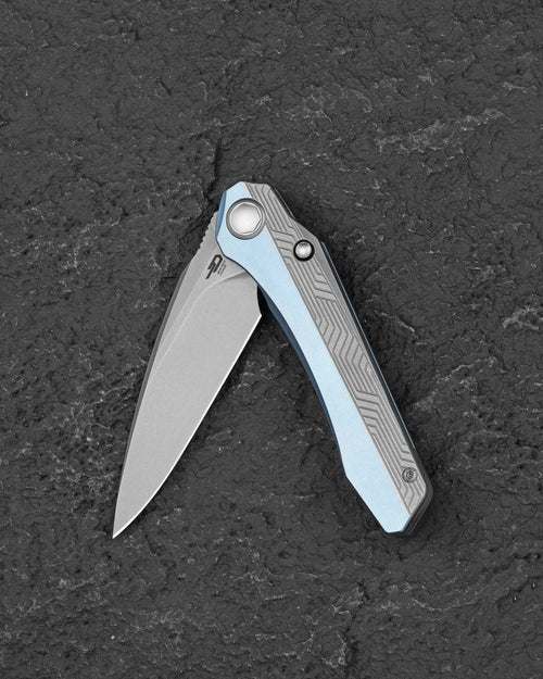 Bestech Wet Nellie BT2505A MagnaCut Blade Titanium Handle Button Frame Lock Folding Knife