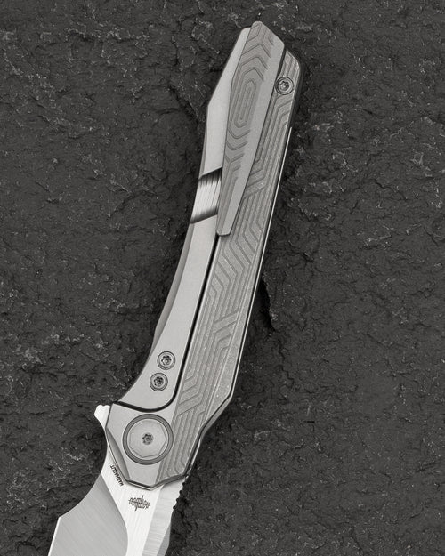Bestech Wet Nellie BT2505B MagnaCut Blade Titanium Handle Button Frame Lock Folding Knife