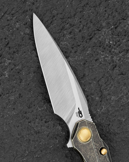 Bestech Wet Nellie BT2505C MagnaCut Blade Titanium Handle Button Frame Lock Folding Knife