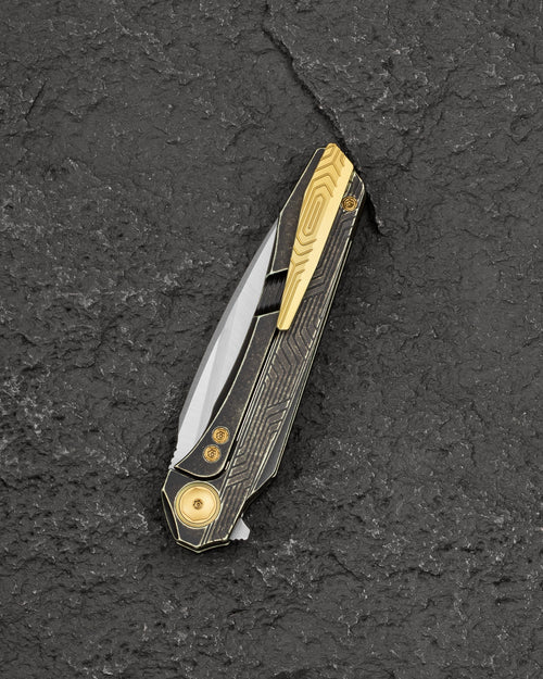 Bestech Wet Nellie BT2505C MagnaCut Blade Titanium Handle Button Frame Lock Folding Knife