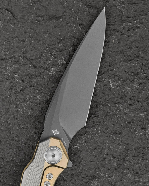 Bestech Wet Nellie BT2505D MagnaCut Blade Titanium Handle Button Frame Lock Folding Knife