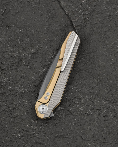 Bestech Wet Nellie BT2505D MagnaCut Blade Titanium Handle Button Frame Lock Folding Knife