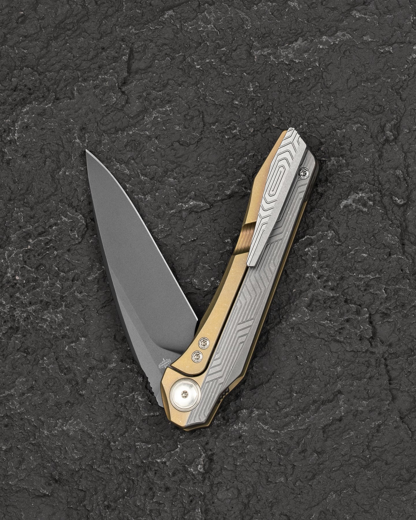 Bestech Wet Nellie BT2505D MagnaCut Blade Titanium Handle Button Frame Lock Folding Knife