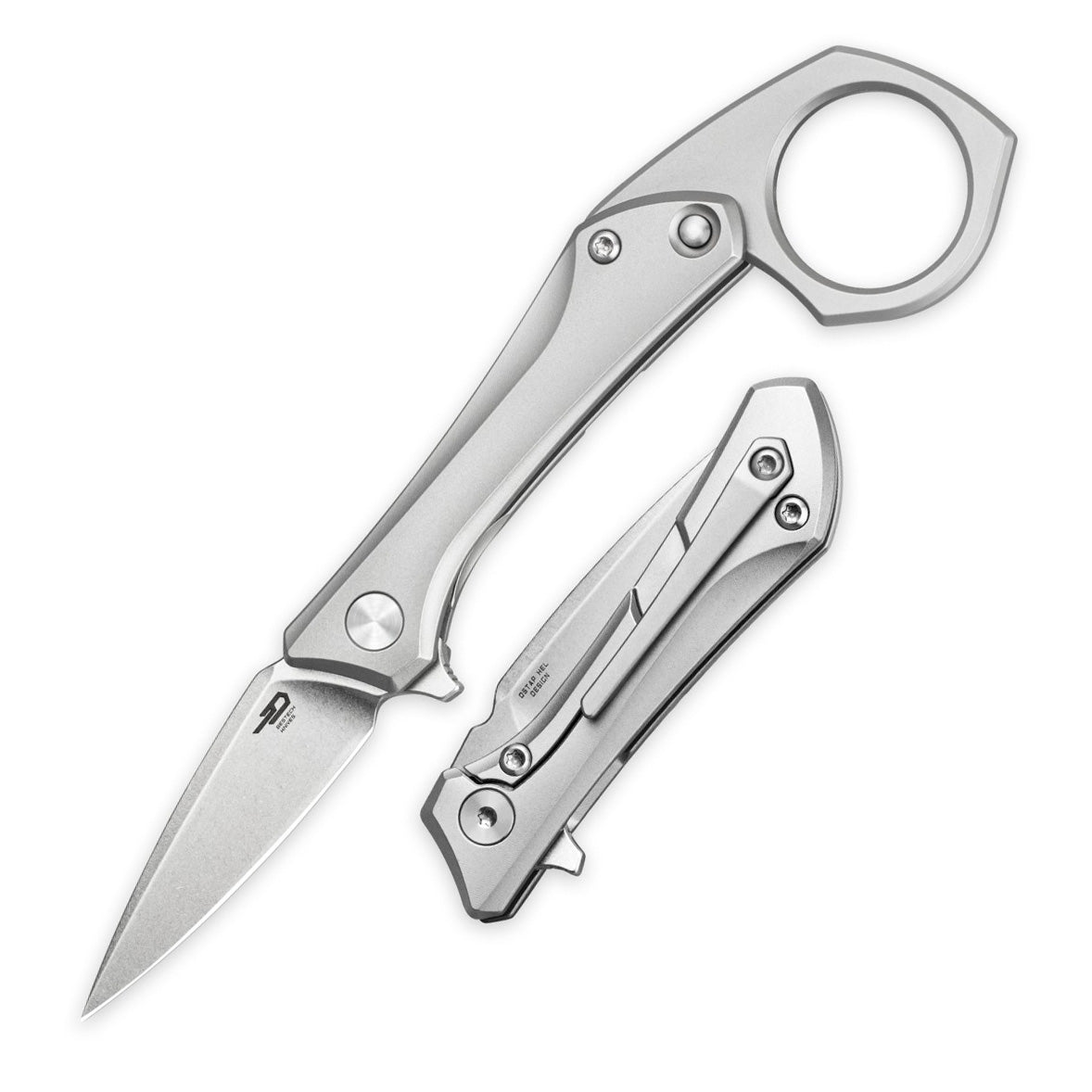 Bestech DUCI BT2605A CPM-20CV Blade Titanium Handle Frame Lock Folding Knives