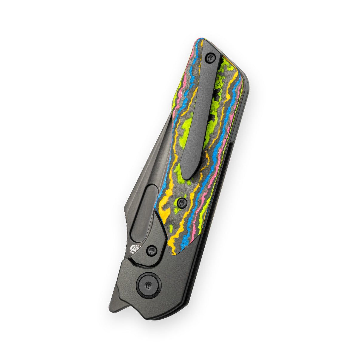 Bestech Dactyl BT2608F Magnacut Blade Titanium with Carbon Fiber Handle Bolster Frame Lock Folding Knife