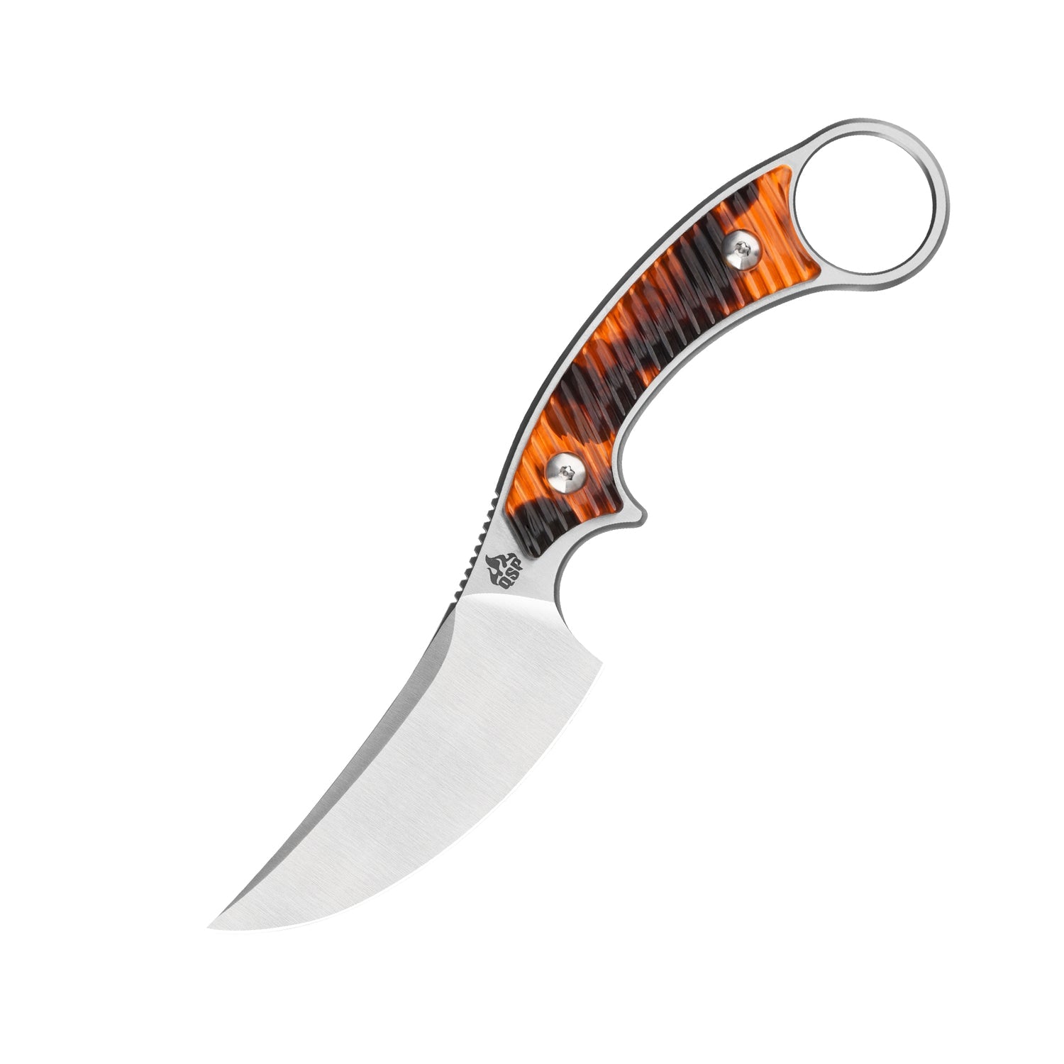 QSP Baby Viper QS178-C1 10Cr15MoV Blade Tortoise Resin Handle Fixed Blade Knife