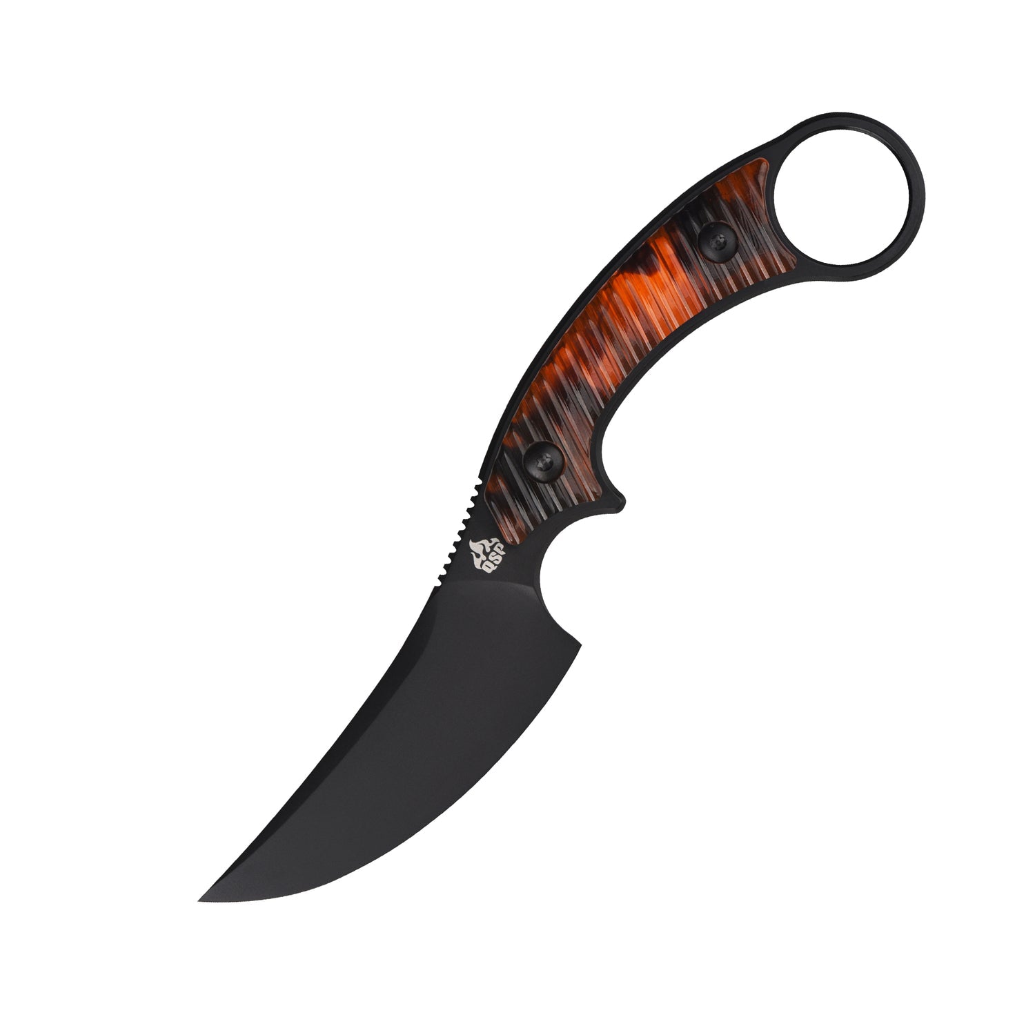 QSP Baby Viper QS178-C2 10Cr15MoV Blade Tortoise Resin Handle Fixed Blade Knife