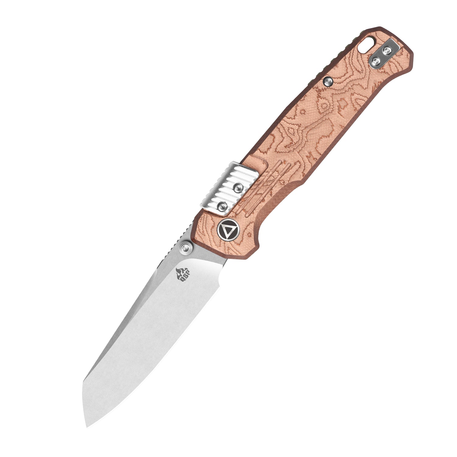 QSP Badger QS181-C1 Nitro-V Blade G10 with Copper Foil Handle Rack Lock Folding Knife