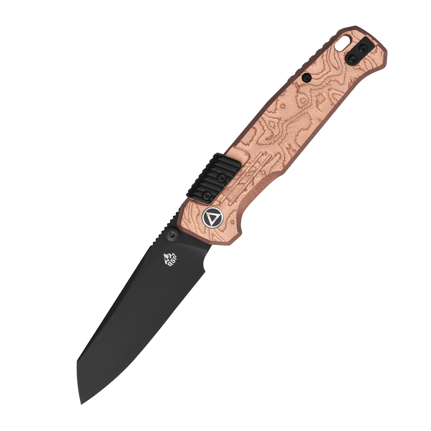 QSP Badger QS181-C2 Nitro-V Blade G10 with Copper Foil Handle Rack Lock Folding Knife