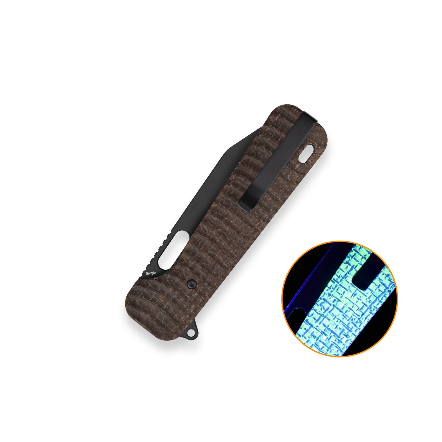 QSP Chameleon QS180-B2 14C28N Blade Glow-in-the-Dark Micarta Handle Liner Lock Folding Knife