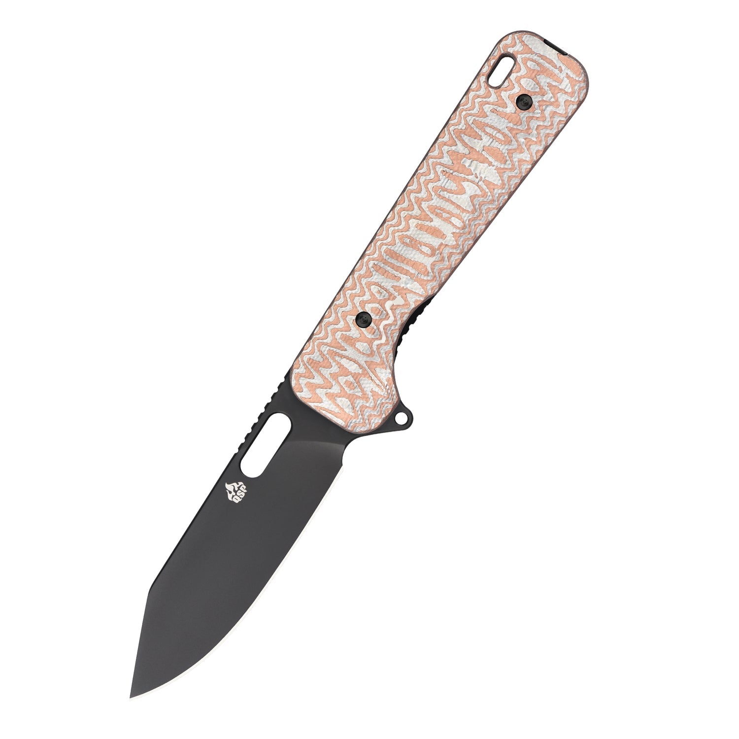QSP Chameleon QS180-C2 14C28N Blade G10 with Copper and Aluminum Foil Handle Liner Lock Folding Knife