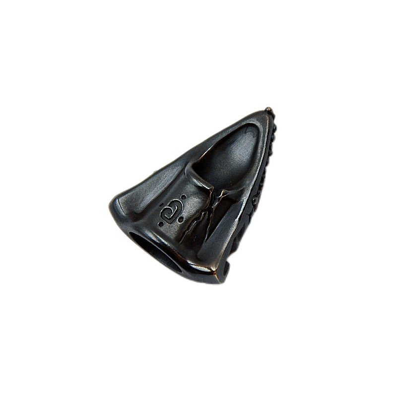 Apeshkov Pizza brass Silver Custom Knife lanyard bead