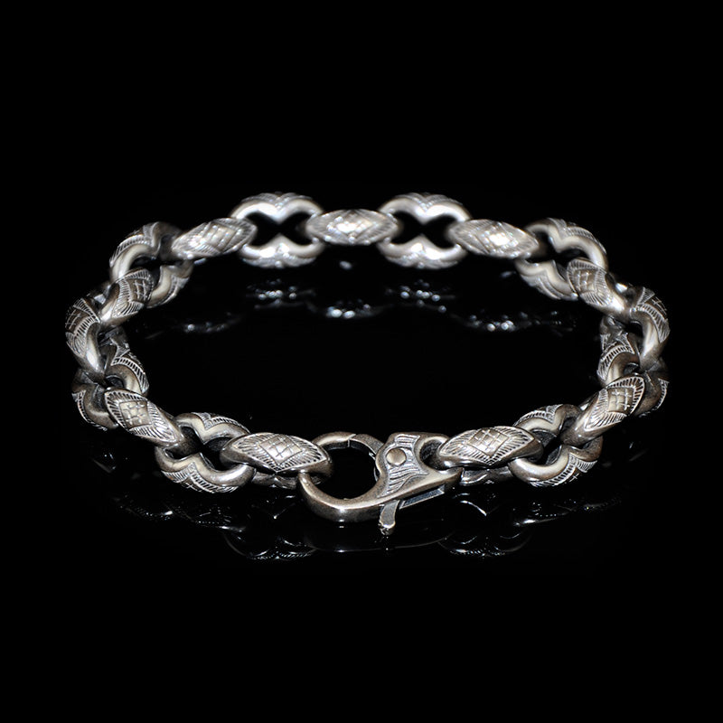 DYQ Jewelry Sparta 925 Silver Bracelet For Men Gentleman Bracelet