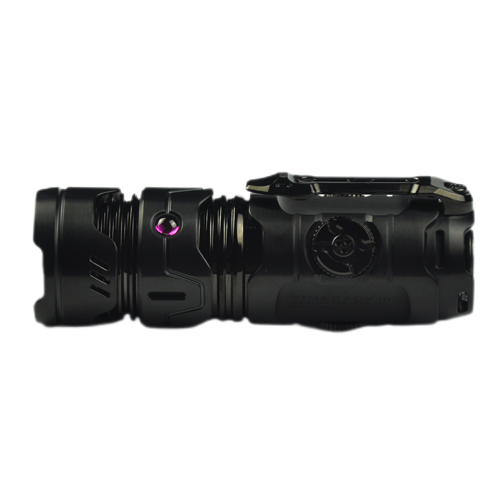 Mankerlight Timeback III EDC Flashlight Spinner Flashlight Use 18350 Battery Titanium Black