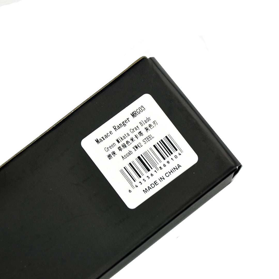 Maxace Knives Ranger MGR03 XW42 Blade Green Micarta Handle Liner Lock Folding Knife