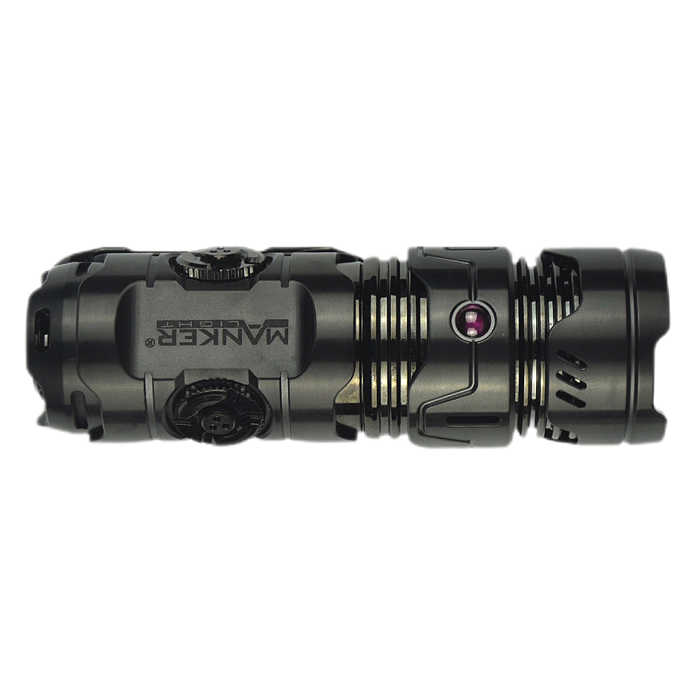 Mankerlight Timeback III EDC Flashlight Spinner Flashlight Use 18350 Battery Titanium Black