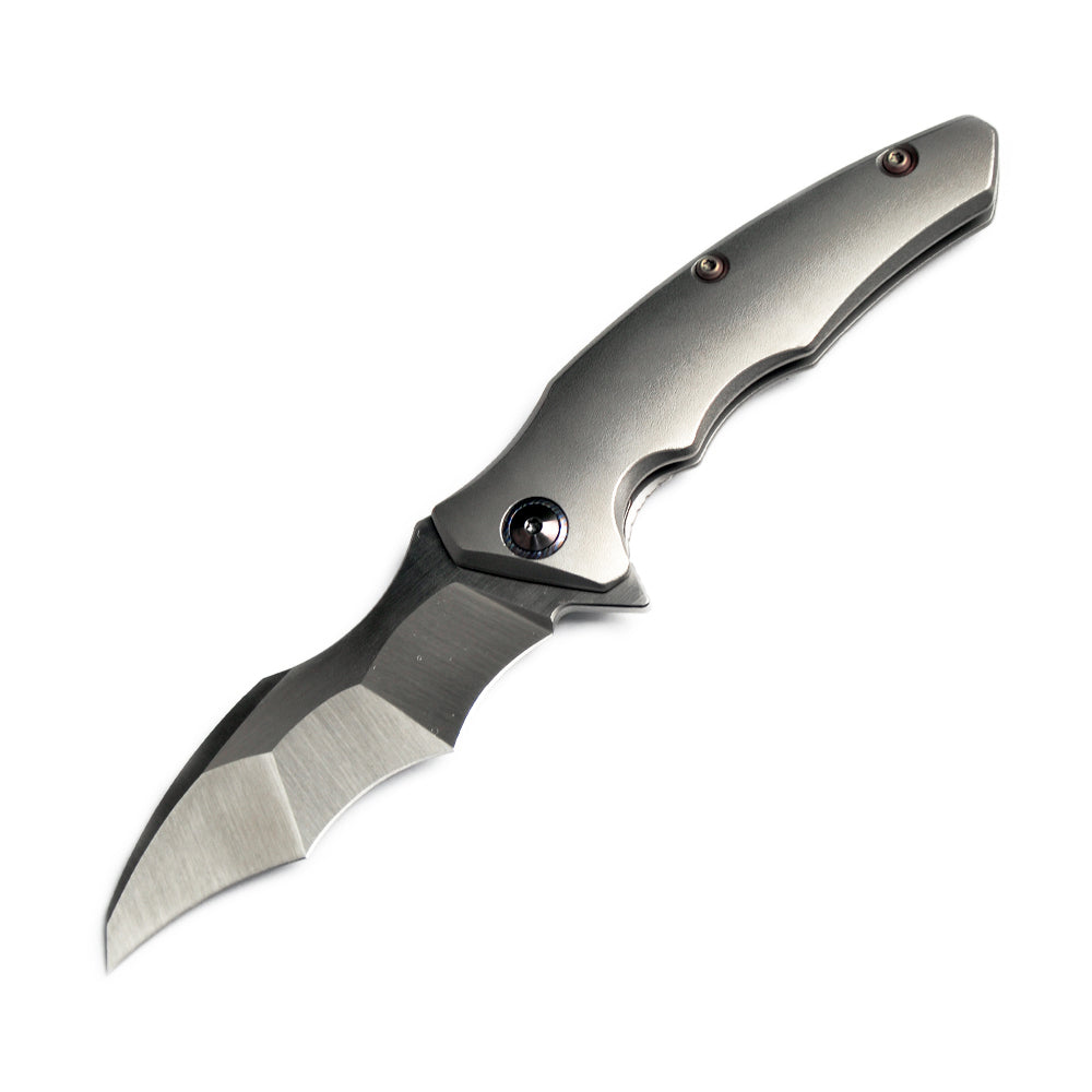 Maxace Dragon MDG02 M390 Satin Blade Titanium Handle Frame Lock Folding Knife yellow screws