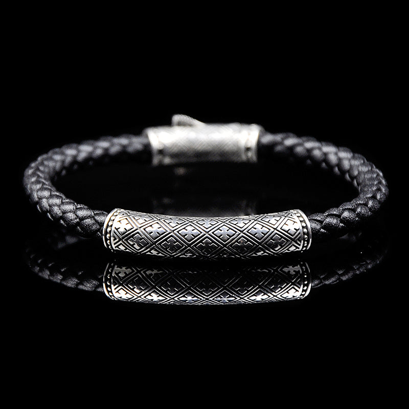 DYQ Jewelry Multiply Cowhide woven Bracelet mens leather bracelets designer