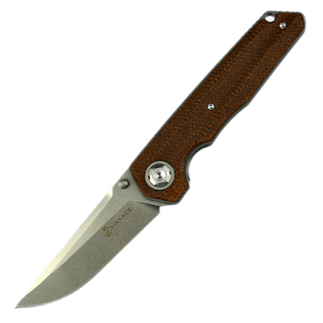Maxace Samurai 2.0 MSM206 K110 Blade Micrata Brown Handle Liner Lock Folding Knife