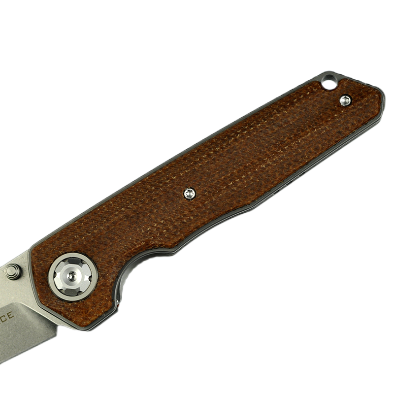 Maxace Samurai 2.0 MSM206 K110 Blade Micrata Brown Handle Liner Lock Folding Knife