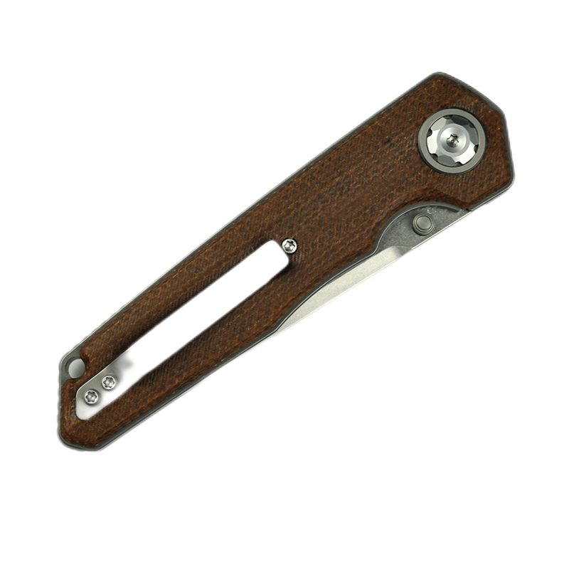 Maxace Samurai 2.0 MSM206 K110 Blade Micrata Brown Handle Liner Lock Folding Knife