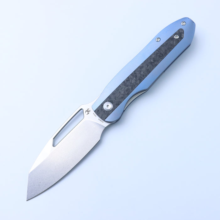 Kansept Knives Thunderhead K1106A3 CPM S35VN Blade Titanium with Copper Carbon Fiber Inlay Handle Frame Lock