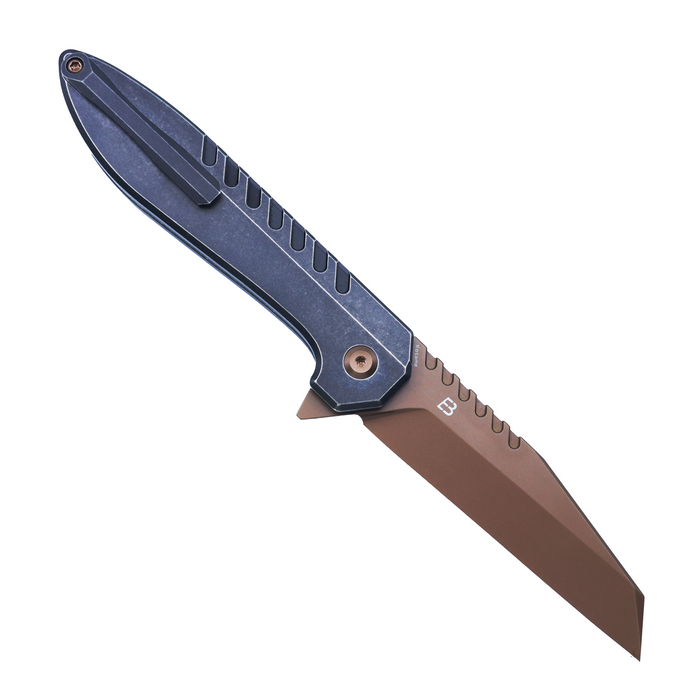 KANSEPT Kosame T1093F7 154CM Blade Titanium Handle Button Lock