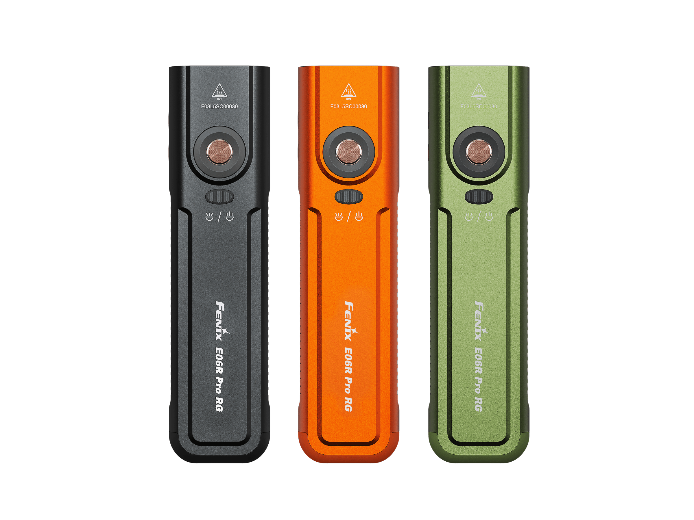 Fenix E06R Pro RG Orange Triple Color Flashlight with Green Laser EDC Tools