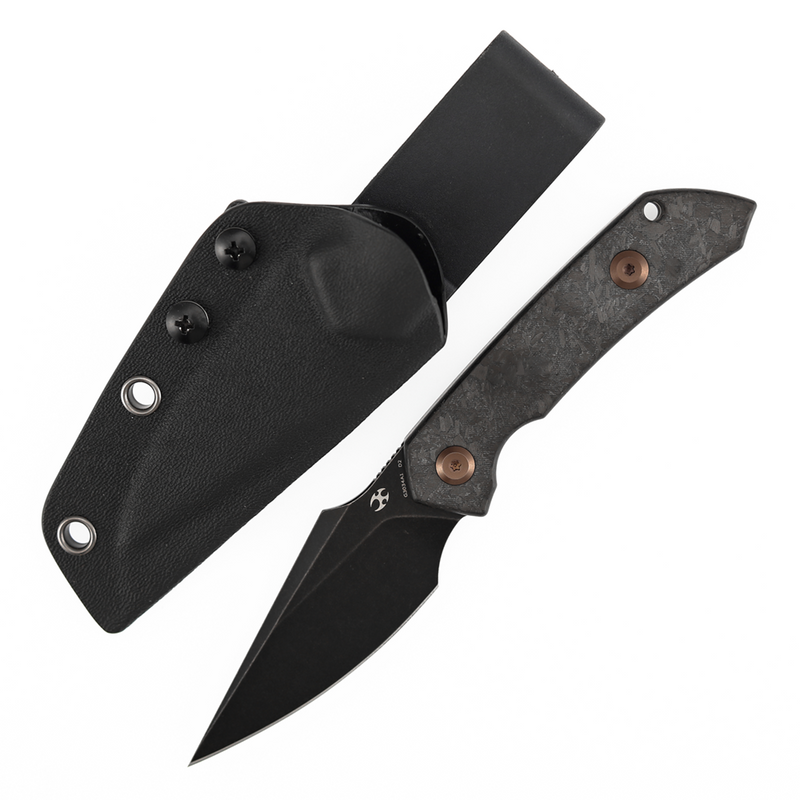 Kansept Fenrir G3034A1 D2 Blade Shred Carbon Fiber Handle Fixed Blade Knife