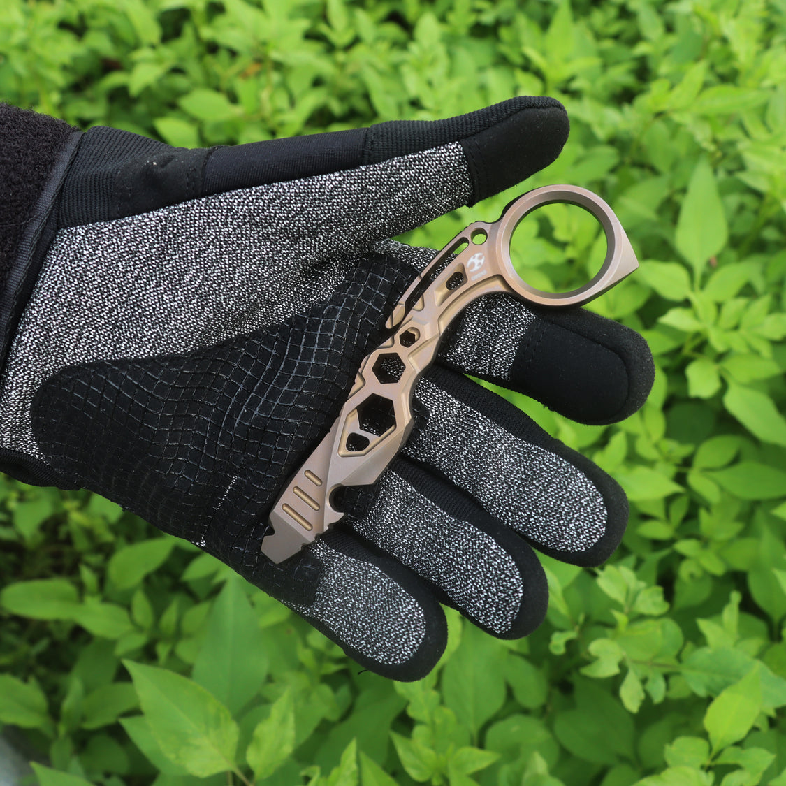 Kansept PryMate G008A6 Bronze Anodized Titanium EDC Pry Bar - Glass Breaker, Bottle Opener, Hex Bit, Pocket Clip