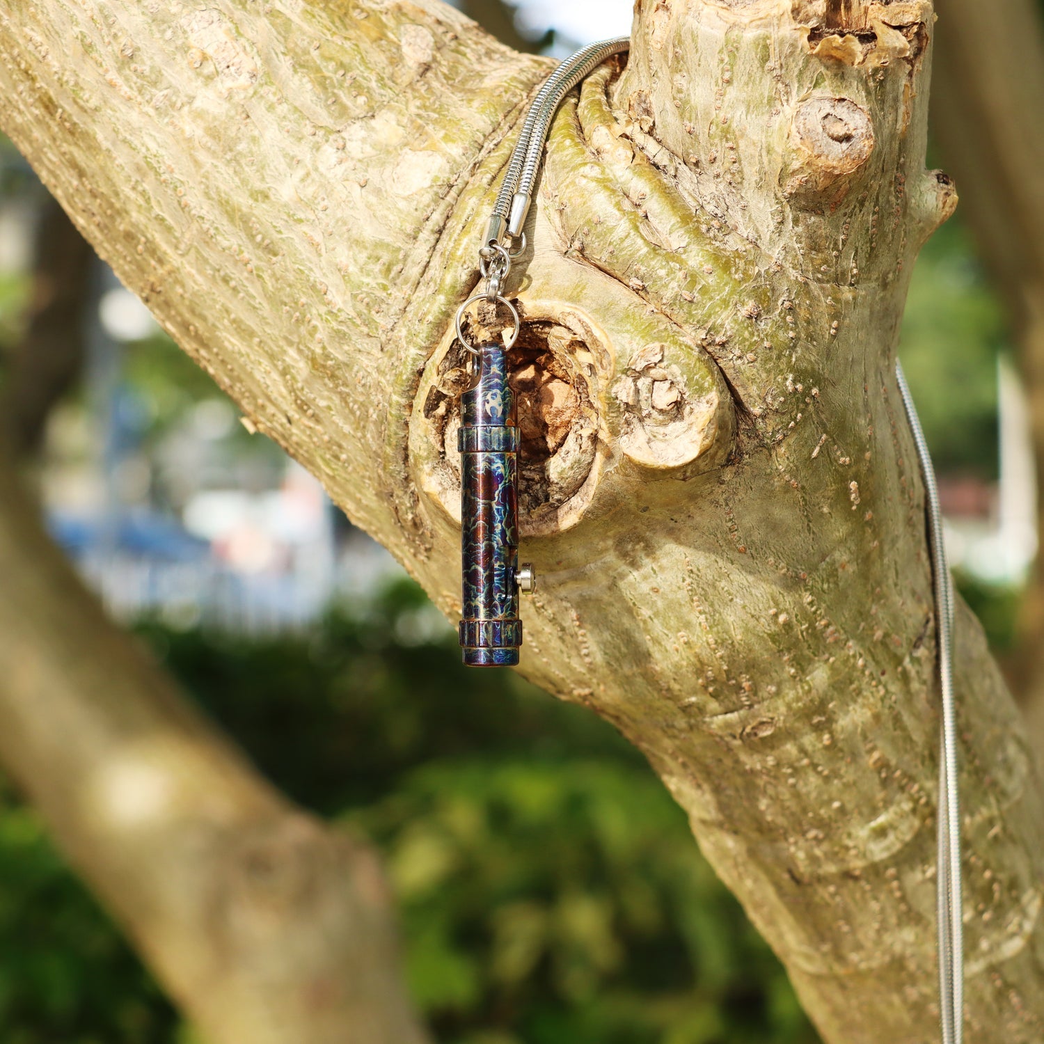 Kansept EDC Bolt Fidget G013A6 Lightning Strike Titanium with Bolt Mechanism for Stress Relieving with Key Chain for Lanyard Hole