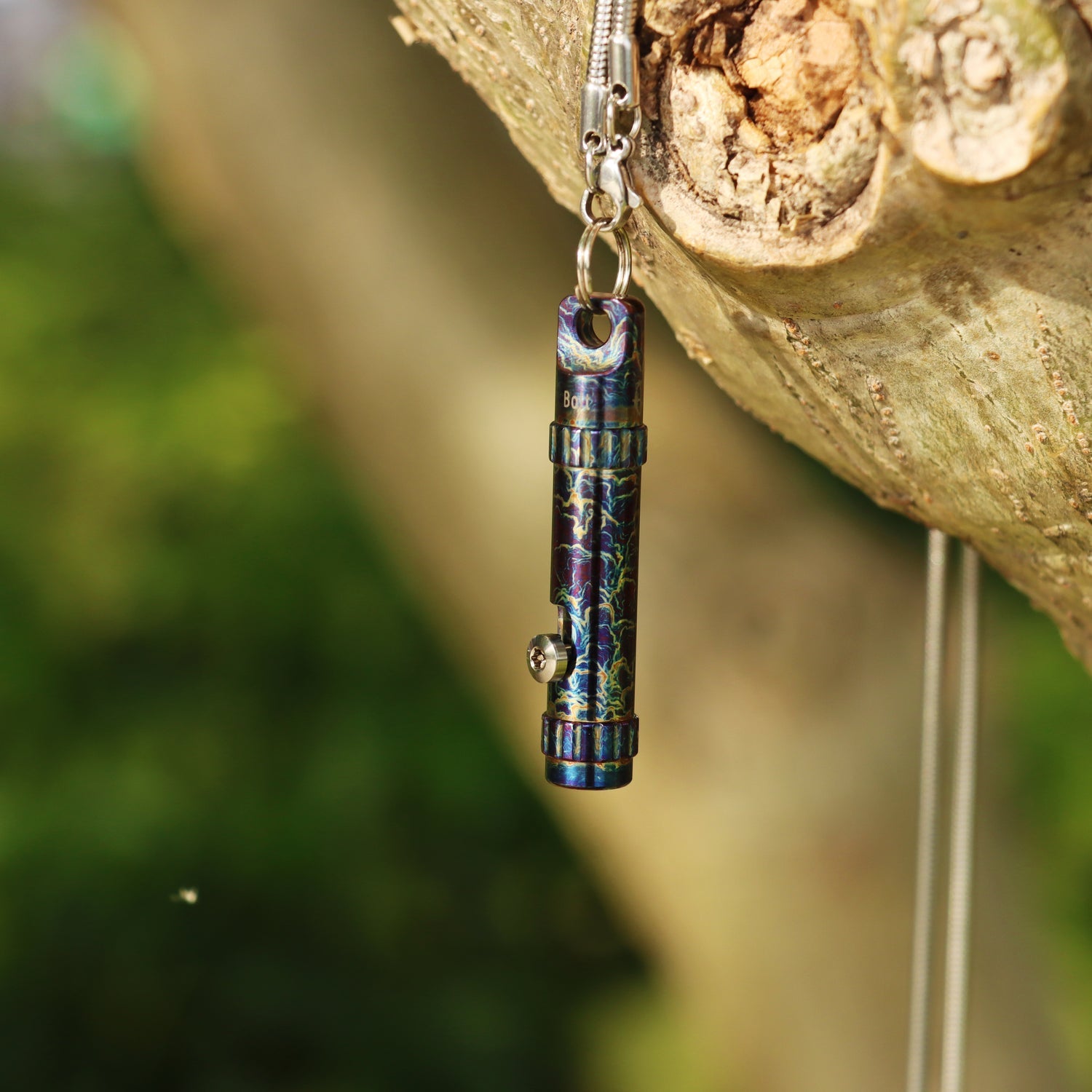 Kansept EDC Bolt Fidget G013A6 Lightning Strike Titanium with Bolt Mechanism for Stress Relieving with Key Chain for Lanyard Hole